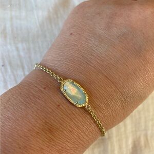 Kendra Scott Adjustable Chain Bracelet‎ with Natural Stone Bolo Lariat